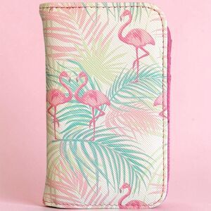 Julia Buxton Vegan Leather Wallet Pink Flamingo RFID Snap Close Pink